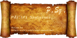 Pálfi Szalviusz névjegykártya